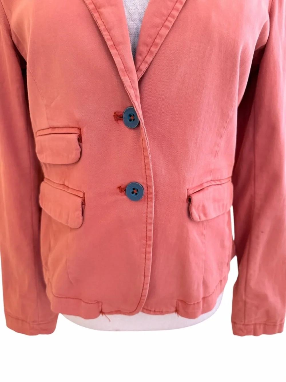 Anthropologie Hei Hei Rust Stretch Cotton Four Pocket Two Button Blazer S